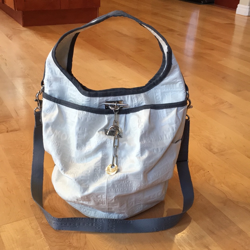 NANNINI Leather Hobo With Crossbody Strap